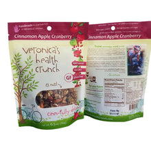 Load image into Gallery viewer, veronica&#39;s health crunch cinnamon apple cranberry flavor 6.5 oz bag
