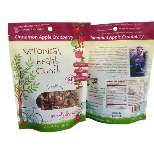 veronica's health crunch cinnamon apple cranberry flavor 6.5 oz bag
