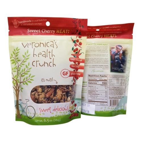 veronica's health crunch sweet cherry heat flavor in 6.5 oz bag
